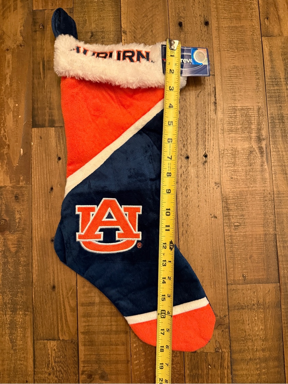 Auburn Tigers Christmas Stocking – Plush Holiday Mantle Décor – NCAA Licensed - Picture 3 of 6